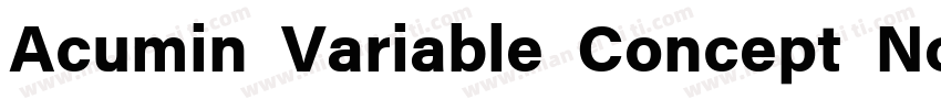 Acumin Variable Concept Normal字体转换